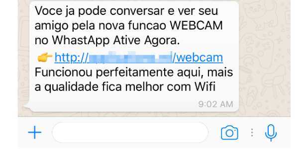 Golpe promete "função webcam" do WhatsApp entre usuários do iPhone