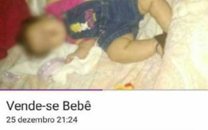 Anúncio de venda de criança foi tirado do ar do site OLX depois de uma hora