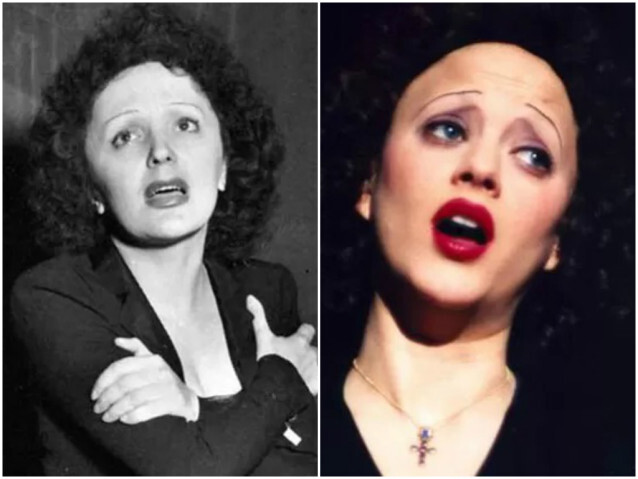Edith Piaf e Marion Cottilard (Piaf – Um Hino ao Amor)