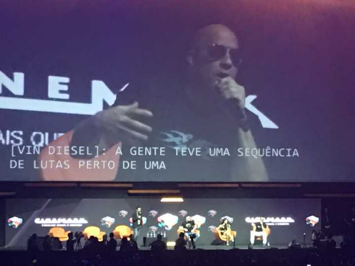 Ator esteve com elenco de "xXx: Reativado" no painel da Paramount na CCXP.