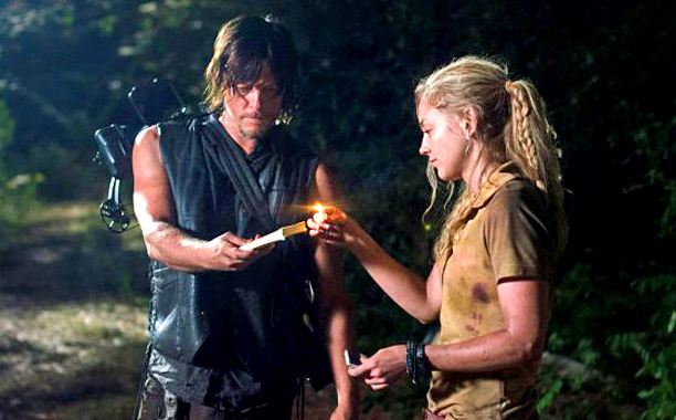 Emily Kinney e Norman Reedus