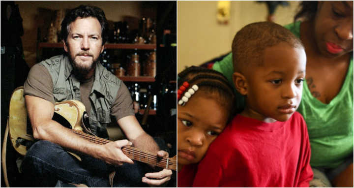 Eddie Vedder, do Pearl Jam, fez um gesto de solidariedade neste Natal