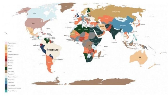 Mapa mostra quais são os produtos mais pesquisados no Google ao redor do mundo