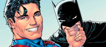 Super-Homem (Clark Kent) e Batman (Bruce Wayne).