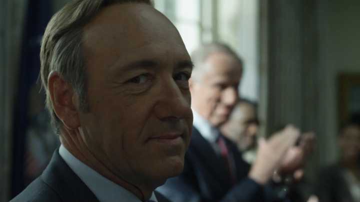 Kevin Spacey como Frank Underwood de "House of Cards".