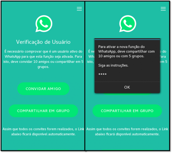 Novo golpe no WhatsApp