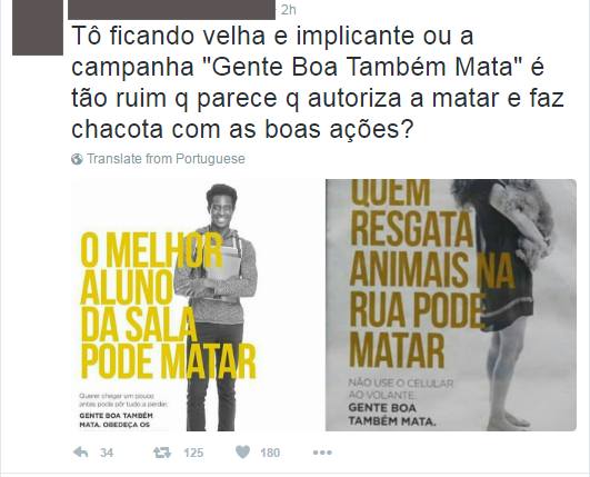 Campanha de trânsito divide opiniões nas redes sociais