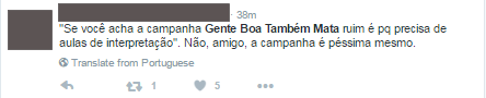 Campanha de trânsito divide opiniões nas redes sociais