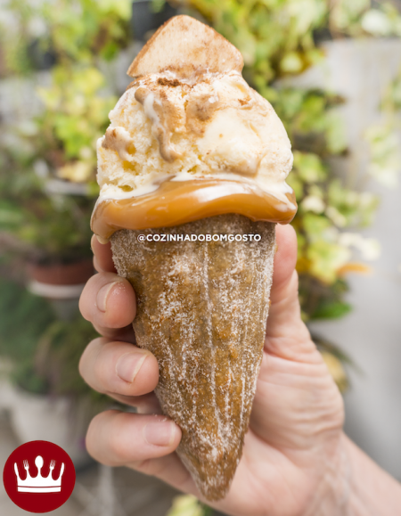 Cone de churros para deixar o seu dia mais feliz