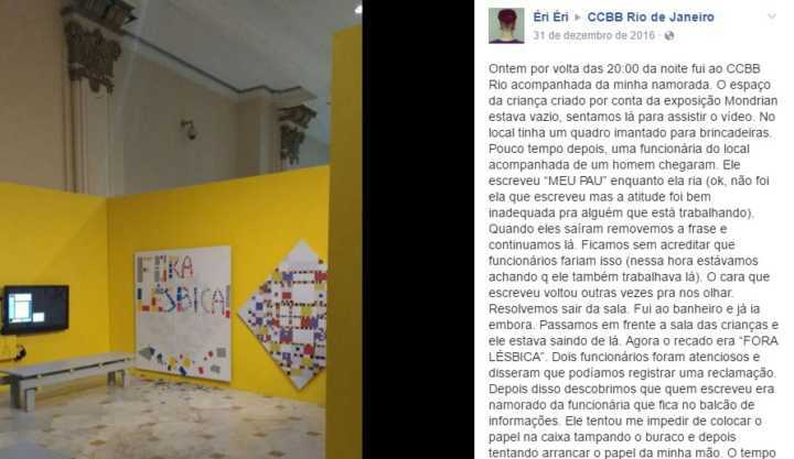 Visitante foi vítima de lesbofobia no CCBB RJ