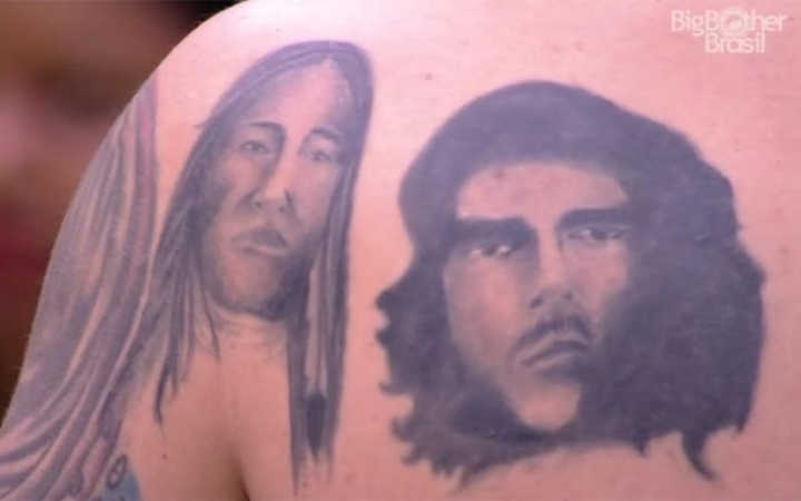 Tatuagem de Che Guevara nas costas de Ilmar gera piada nas redes sociais