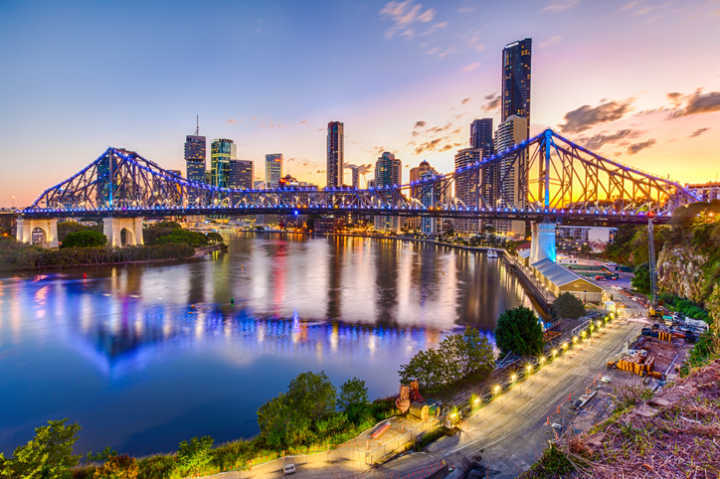 Vista panorâmica de Brisbane, na Austrália