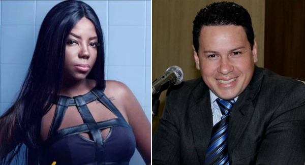 A cantora Ludmilla e o empresário Marcão do Povo