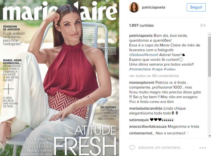 Capa da Marie Claire, Patricia Poeta revela por que preferiu não ter segundo filho