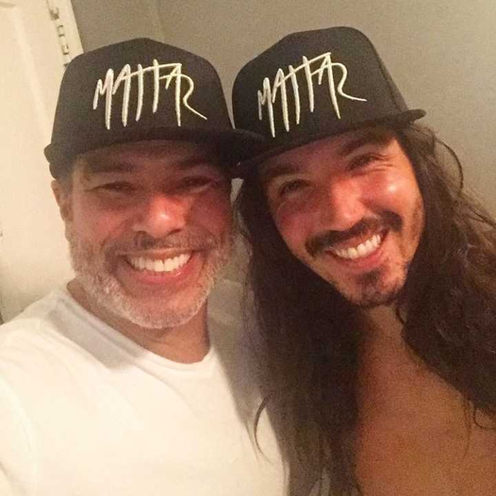 Maurício Mattar com o filho Luan, fruto de seu relacionamento com Elba Ramalho