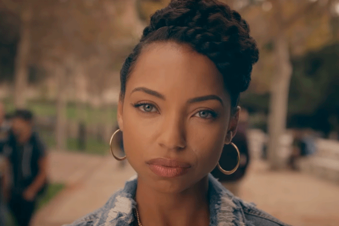 Logan Browning como a ativista Samantha White “Dear White People”.