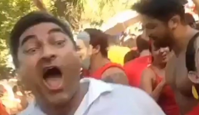 Zeca Camargo foi literalmente à loucura neste fim de semana