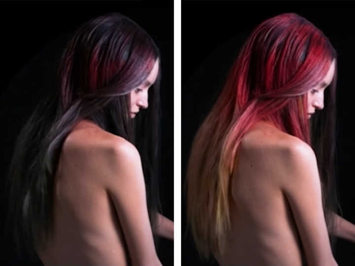 Resultado de imagem para tinta que faz cabelos mudarem de cor de acordo com a temperatura