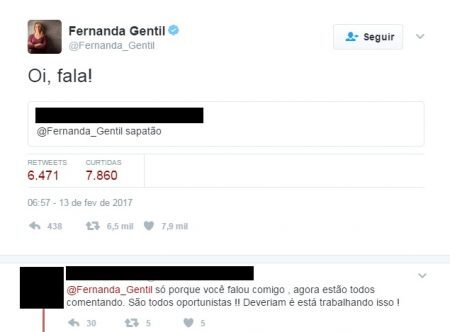 A repercussão do tuíte foi enorme