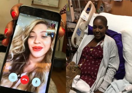 Um dos ídolos de Ebony Banks, Beyoncé realizou o sonho da garota ao fazer uma chamada para ela pelo FaceTime