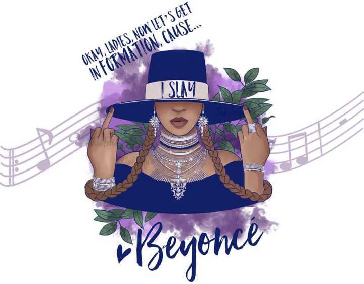 Beyoncé desenhada por Kaol em uma série especial de cantoras