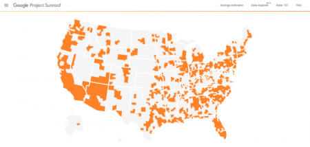 Um mapa do projeto fornece dados para todos os 50 estados norte-americanos com informações sobre o potencial de energia solar