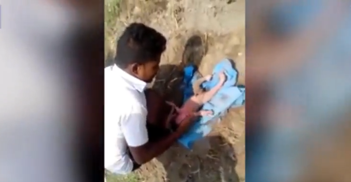 A menina foi enterrada com menos de seis horas de vida