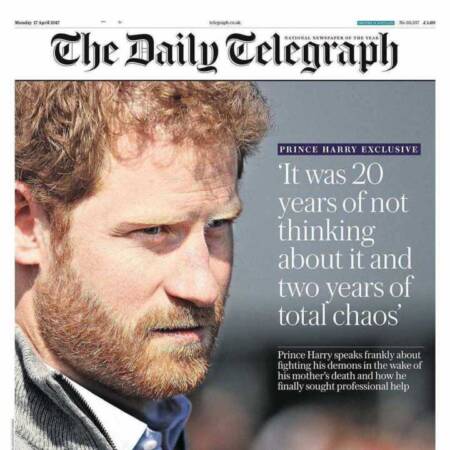 Jornal trouxe entrevista com príncipe Harry