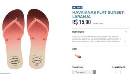 Havaianas Flat Sunset sai por R$ 15,90