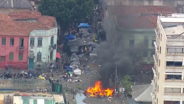 Após a confusão, um homem foi detido na região da Cracolândia