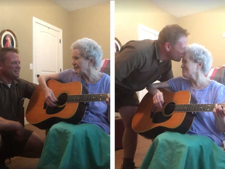 Kelly Ridings compartilhou no Facebook um momento especial com a sua mãe