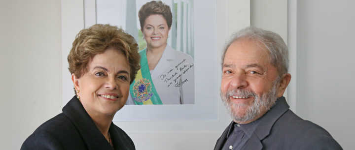 Os ex-presidentes Dilma Rousseff e Lula