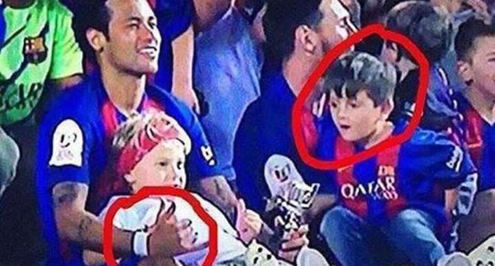 Filho de Messi copia gesto de Neymar e gesto viraliza na web