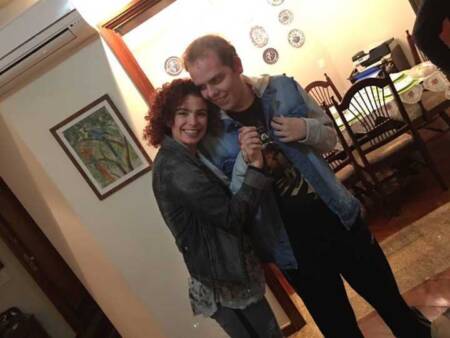 Patricia Lucchesi e o filho autista