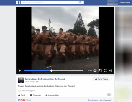 Vídeo polêmico mostra parte do treinamento da Polícia Militar