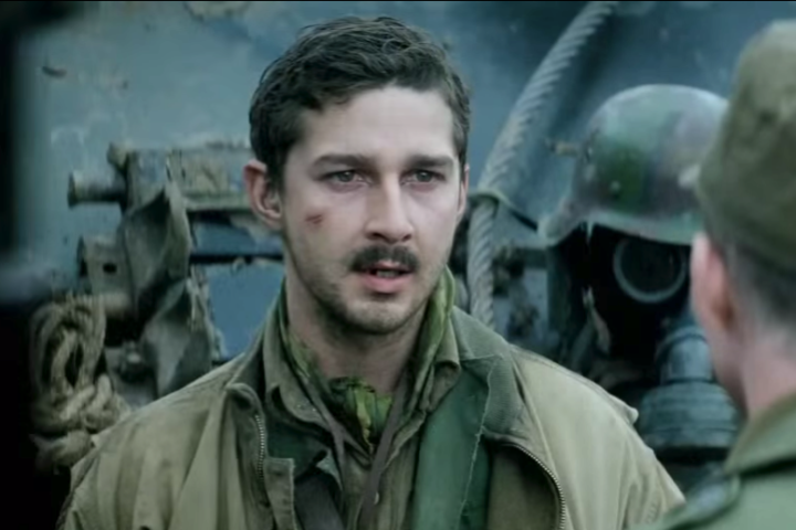 Shia LaBeouf em “Corações de Ferro”