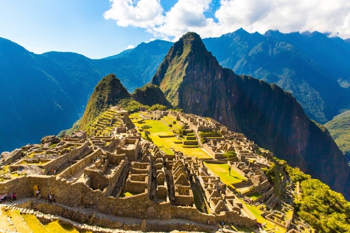 Vista das ruínas de Machu Picchu, no Peru