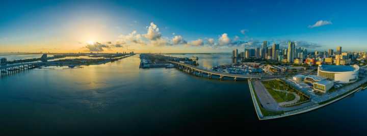 Foto panorâmica de Miami, na Flórida