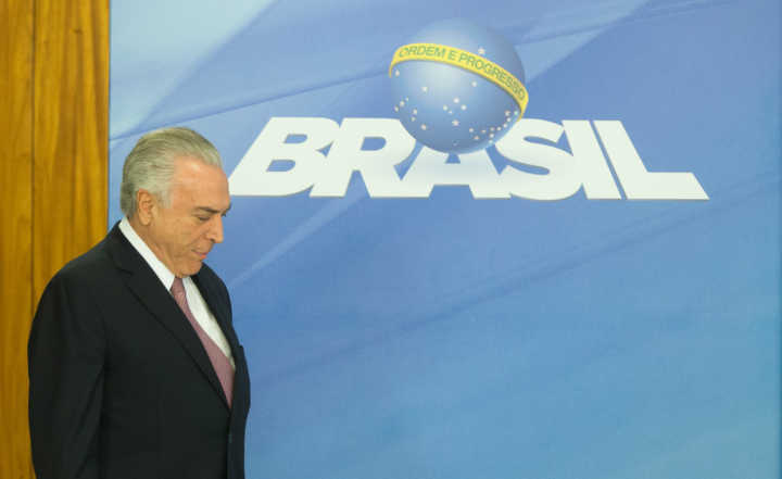 O presidente Michel Temer no Planalto