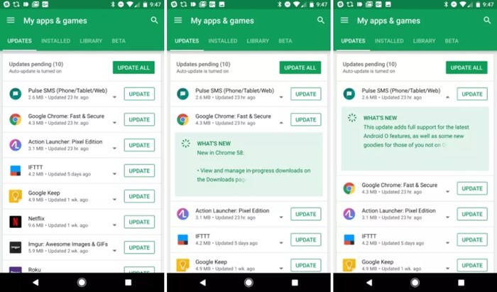 Play Store ganha mudanças para facilitar acompanhar modificações em apps.