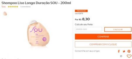 Shampoo Liso Longa sai por R$ 8,30