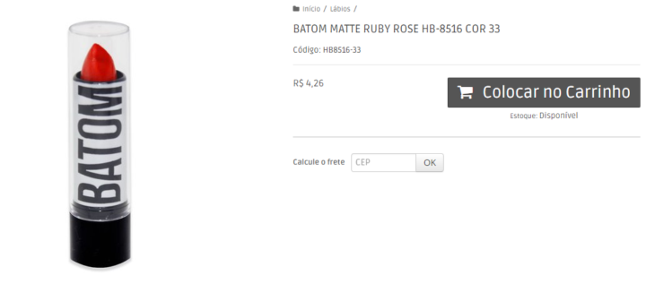 Esse batom mate é o item mais barato do e-commerce