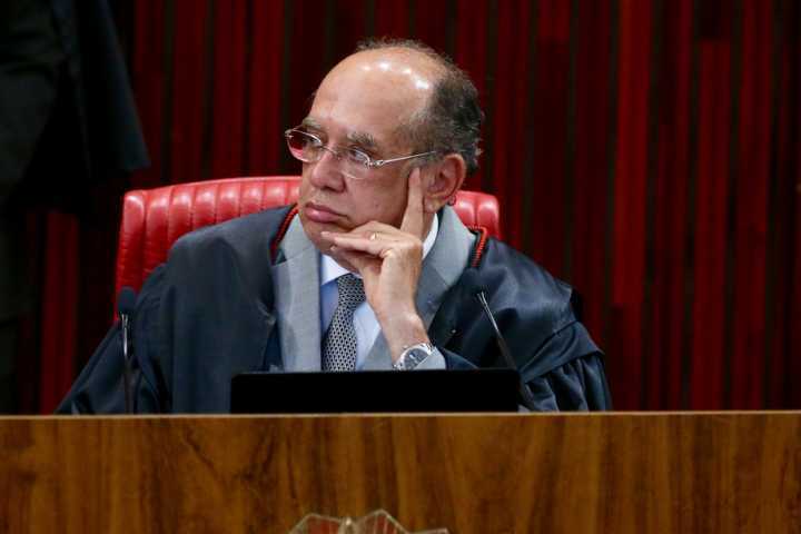 O presidente do TSE, ministro Gilmar Mendes, na retomada do julgamento da ação da chapa Dilma-Temer