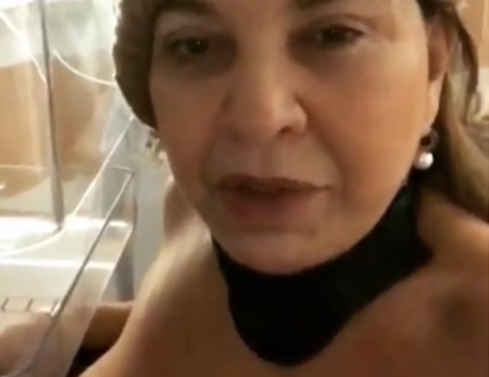 A cantora Roberta Miranda postou um vídeo durante o exame de mamografia