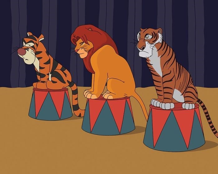 Tigrão, Simba e Rajah virariam atrações de circo – a contragosto, é claro