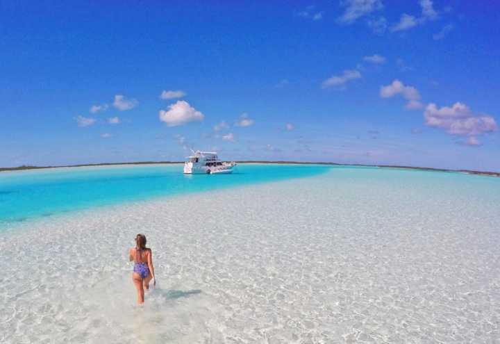 Exuma Cays, nas Bahamas, no Caribe