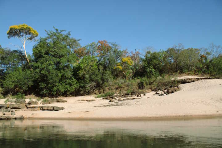 Praia no rio Araguaia, em Goiás