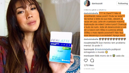 Comentário polêmica de Dado Dolabella no post de Dani Suzuki