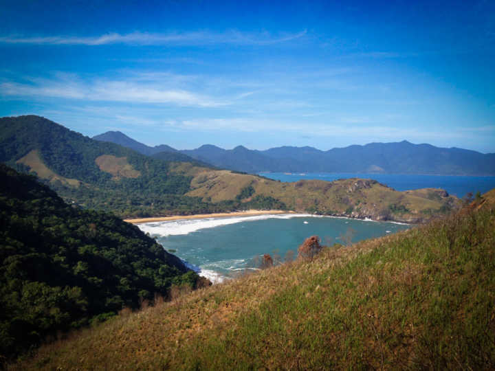 Vista da praia do Bonete, em Ilhabela