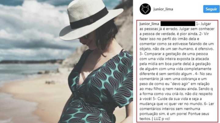 Junior Lima responde seguidora que criticou sua irmã, Sandy